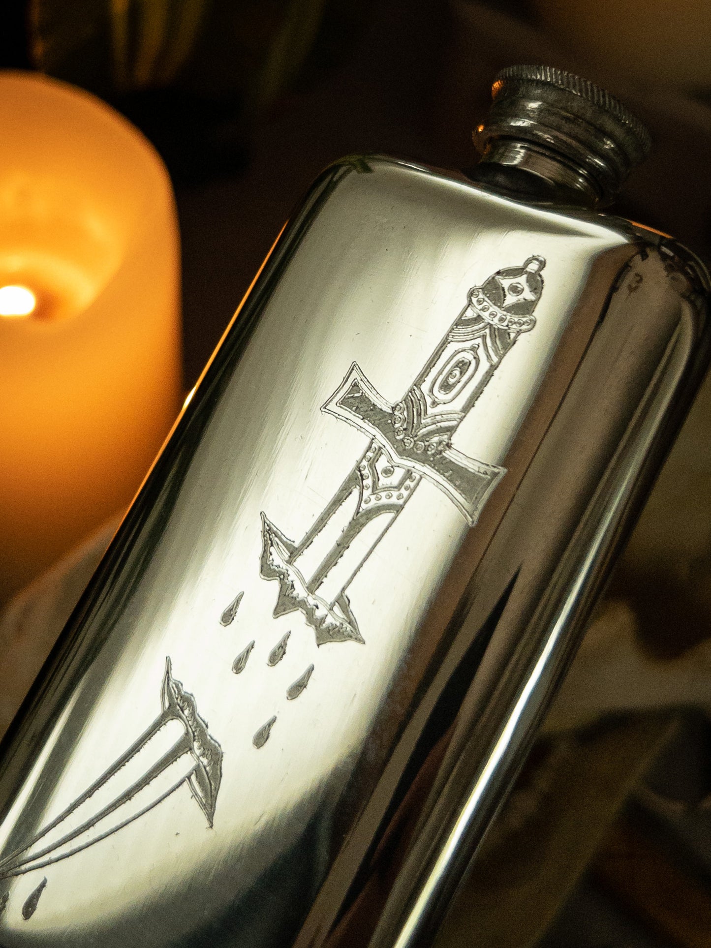 Through and Through - Pewter Flask Gift Set