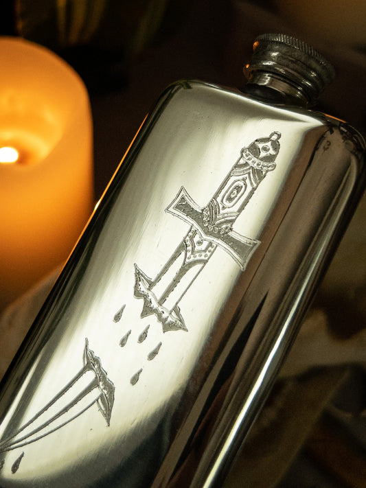 Through and Through - Pewter Flask Gift Set